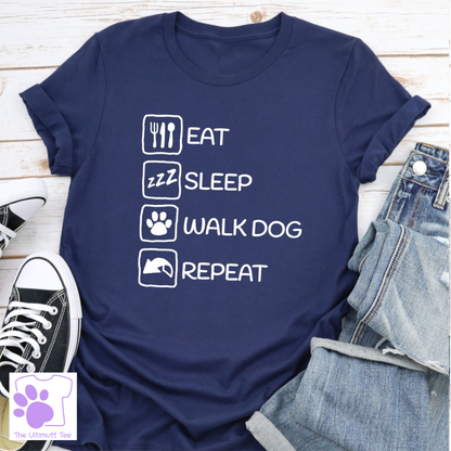 Eat Sleep Repeat Dog Lover T shirt Dog Walker Tshirt Dog Owner Shirt Dog Lover Gift