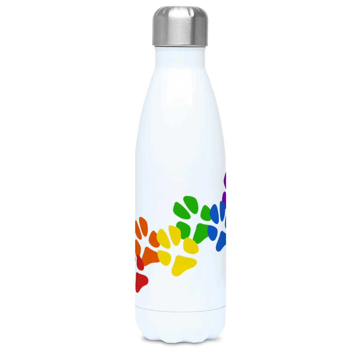 Rainbow Paw Prints Dog lover 500ml Water Bottle