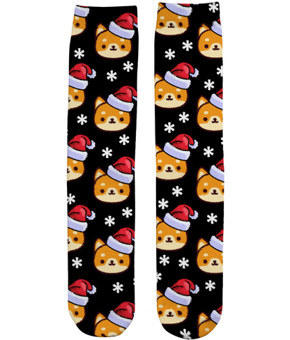 Dog Christmas Socks Corgi Pattern Socks Santa Hat Dog Socks Dog Pattern Christmas Gift Idea