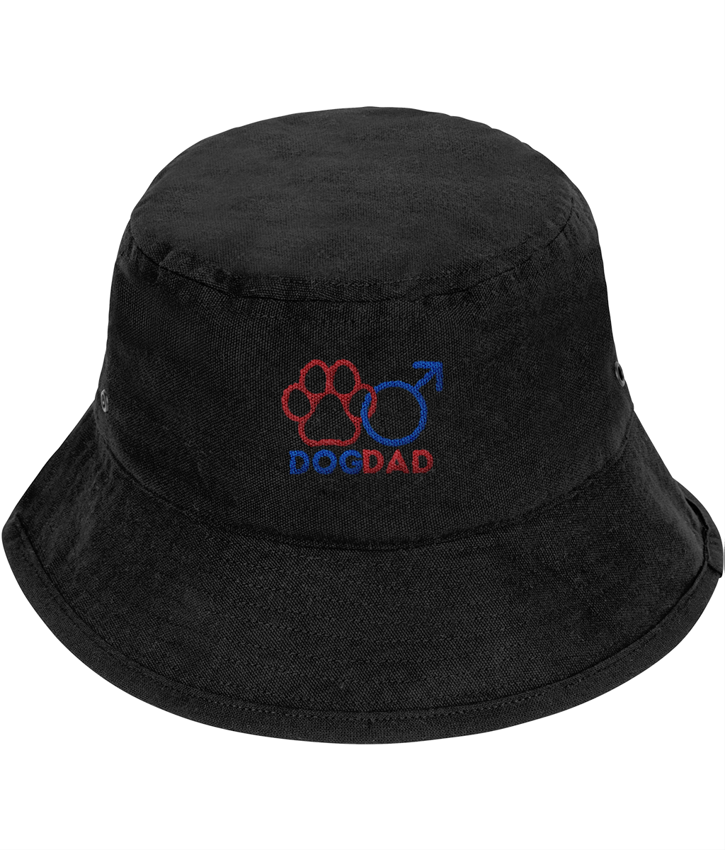 Dog Dad Gender Symbol Paw Print Dog Lover Bucket Hat