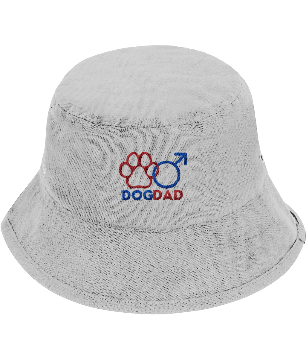 Dog Dad Gender Symbol Paw Print Dog Lover Bucket Hat