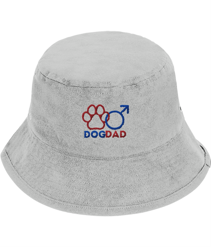 Dog Dad Gender Symbol Paw Print Dog Lover Bucket Hat