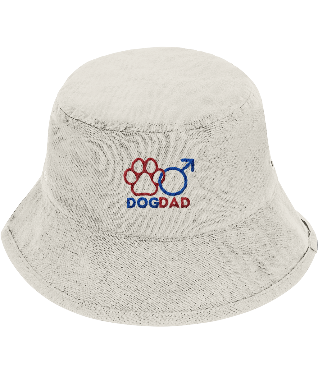 Dog Dad Gender Symbol Paw Print Dog Lover Bucket Hat