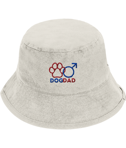 Dog Dad Gender Symbol Paw Print Dog Lover Bucket Hat