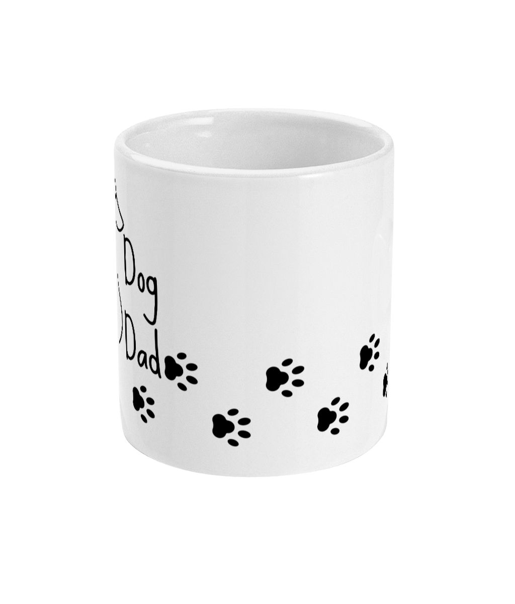 Dog Dad Coffee Mug Dog Lover Mug Dog Line Art Paw Print Dog Owner Gift