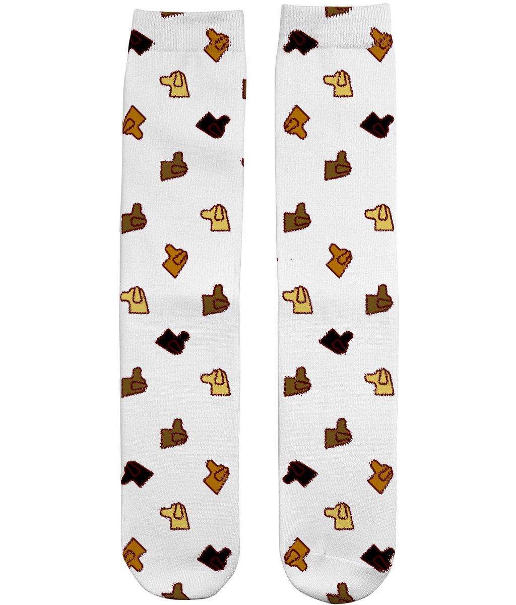 Labrador Pattern Dog Lover Tube Socks