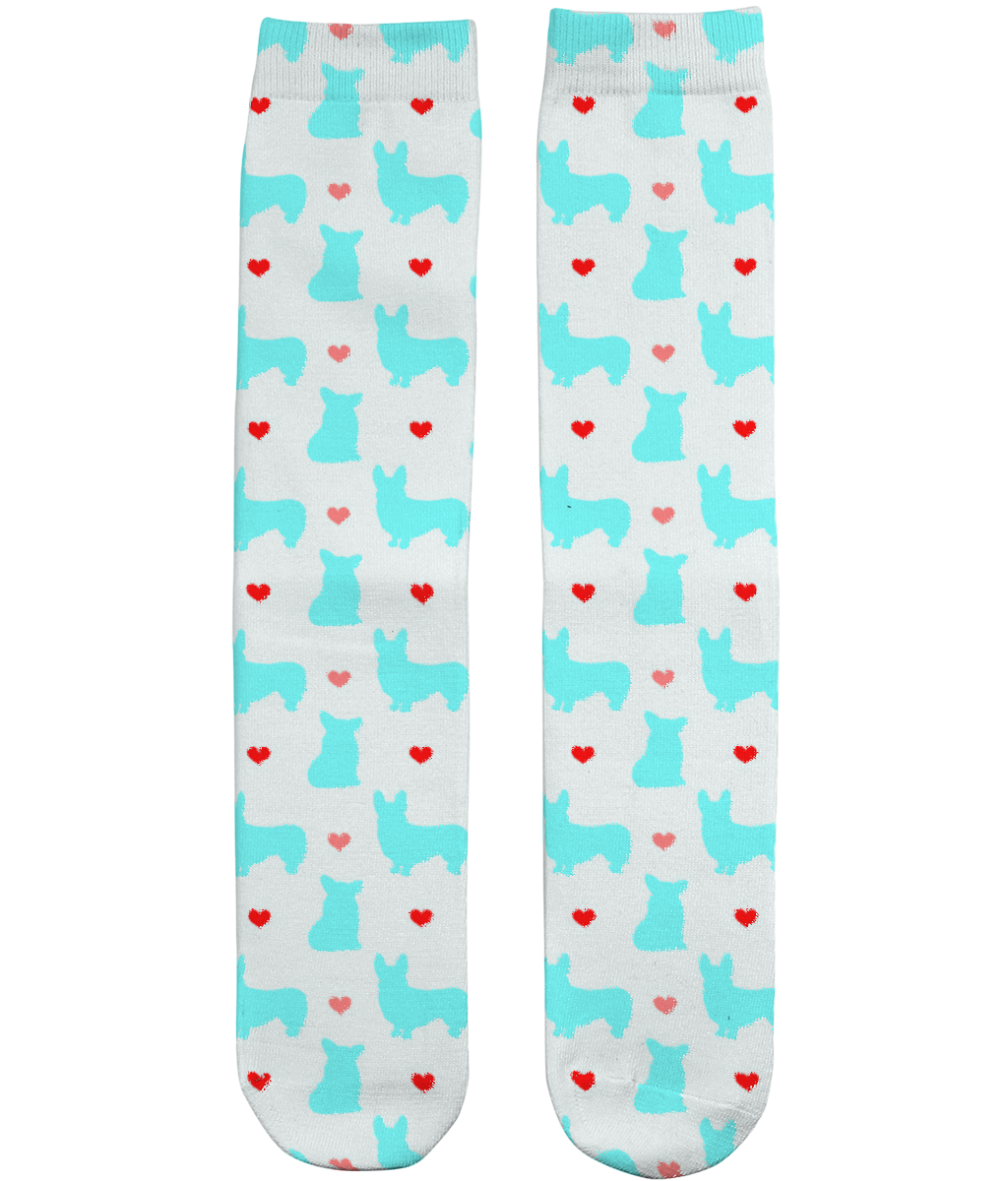 Corgi Love Pattern Dog Lover Tube Socks