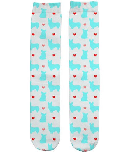 Corgi Love Pattern Dog Lover Tube Socks