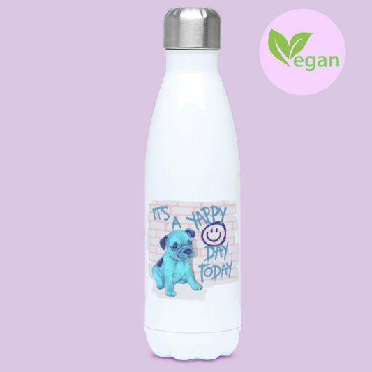 It's A Yappy Day Today Puppy Graffiti Dog lover 500ml Water Bottle