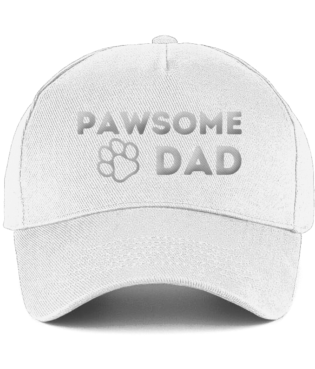 Pawsome Dad Paw Print Dog Dad Cotton Cap