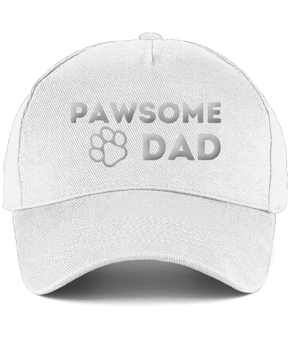 Pawsome Dad Paw Print Dog Dad Cotton Cap