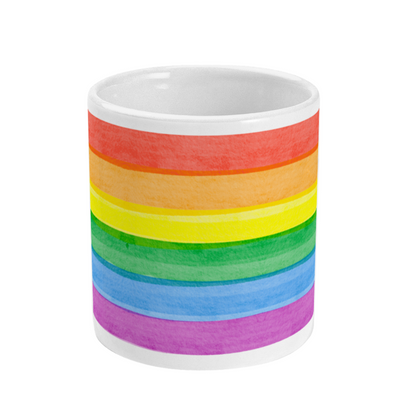 Dog Pawprint Coffee Mug Dog Lover Gift Rainbow Mug