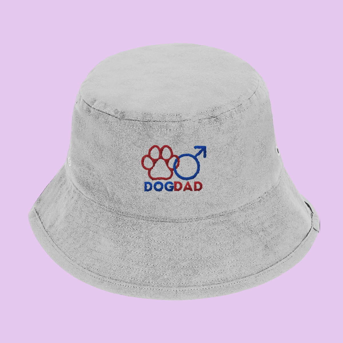 Dog Dad Gender Symbol Paw Print Dog Lover Bucket Hat