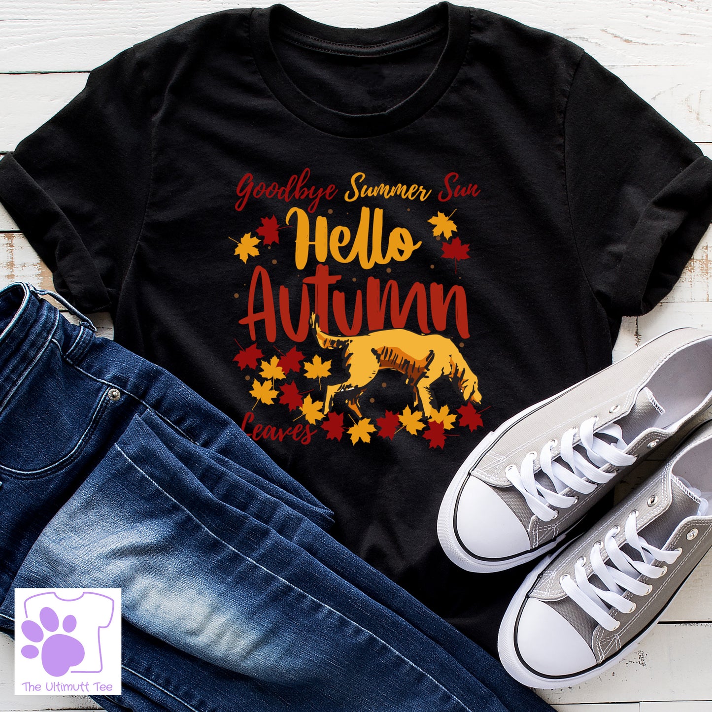 Autumn Leaves Tshirt Dog Walker Shirt Dog Lover T shirt Dog Owner Gift Vegan Tshirt