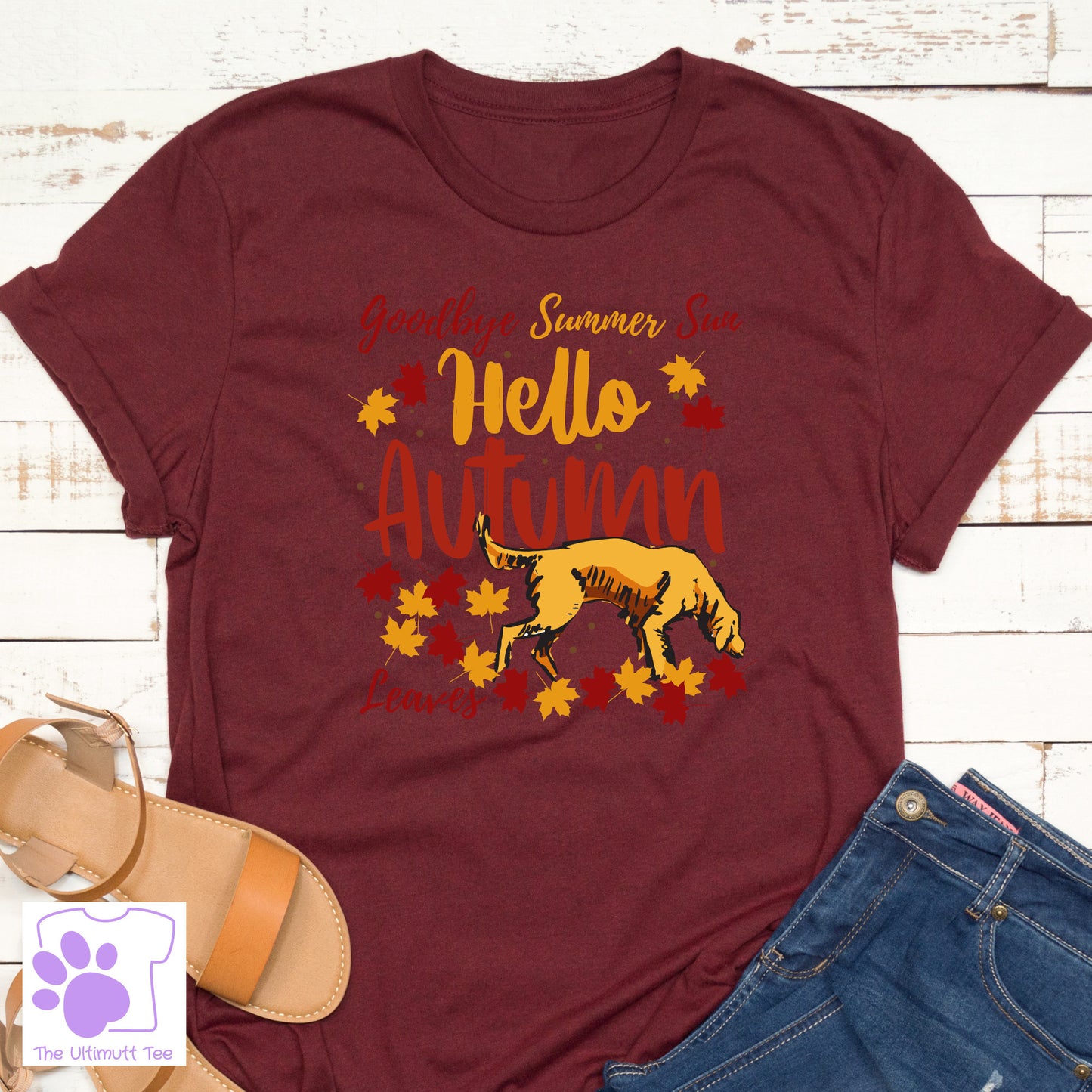 Autumn Leaves Tshirt Dog Walker Shirt Dog Lover T shirt Dog Owner Gift Vegan Tshirt