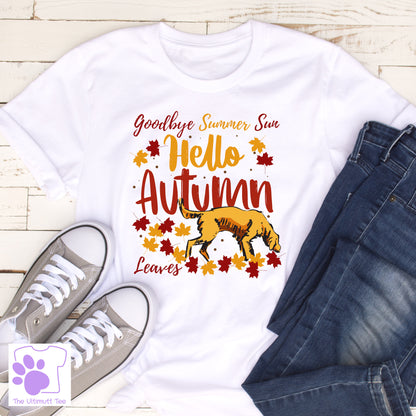 Autumn Leaves Tshirt Dog Walker Shirt Dog Lover T shirt Dog Owner Gift Vegan Tshirt