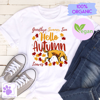 Autumn Leaves Tshirt Dog Walker Shirt Dog Lover T shirt Dog Owner Gift Vegan Tshirt