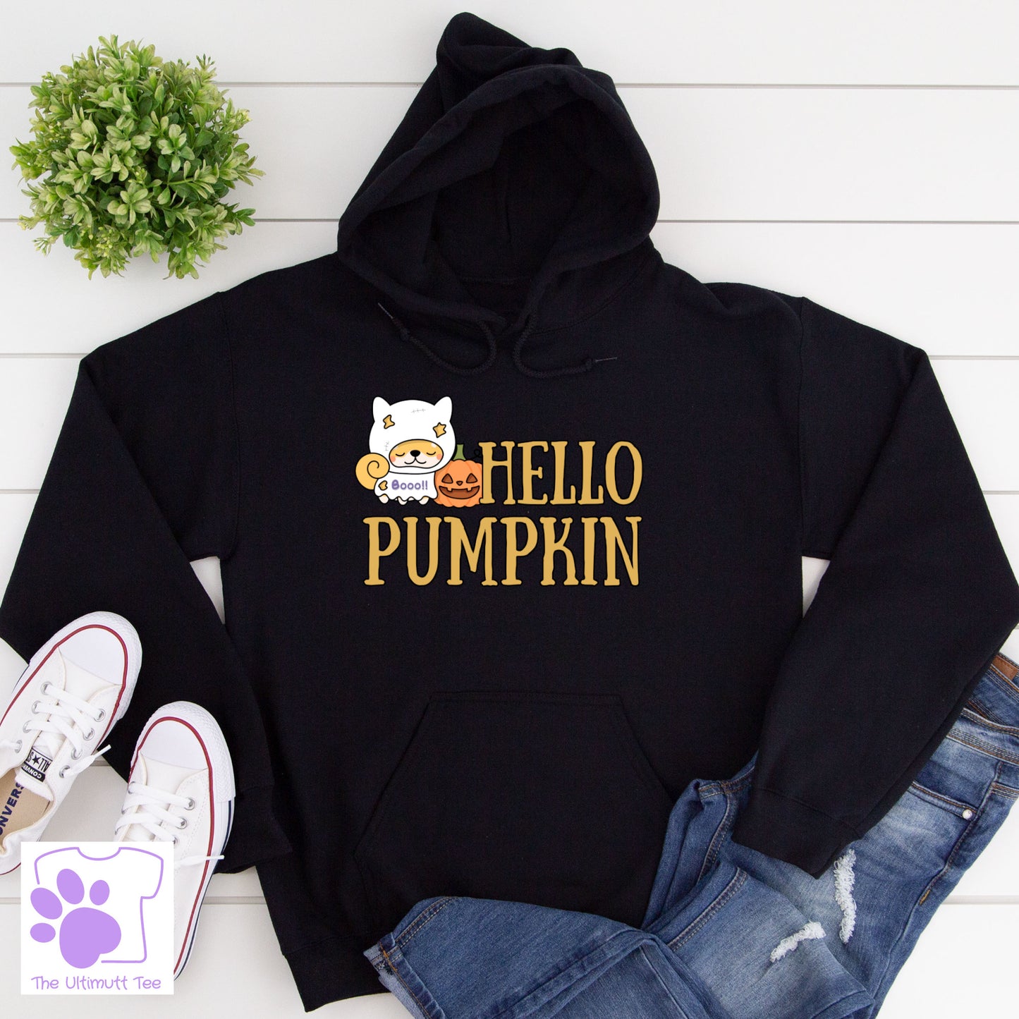 Pumpkin Corgi Halloween Hoodie Autumn Dog Lover Hoodie Dog Owner Gift black