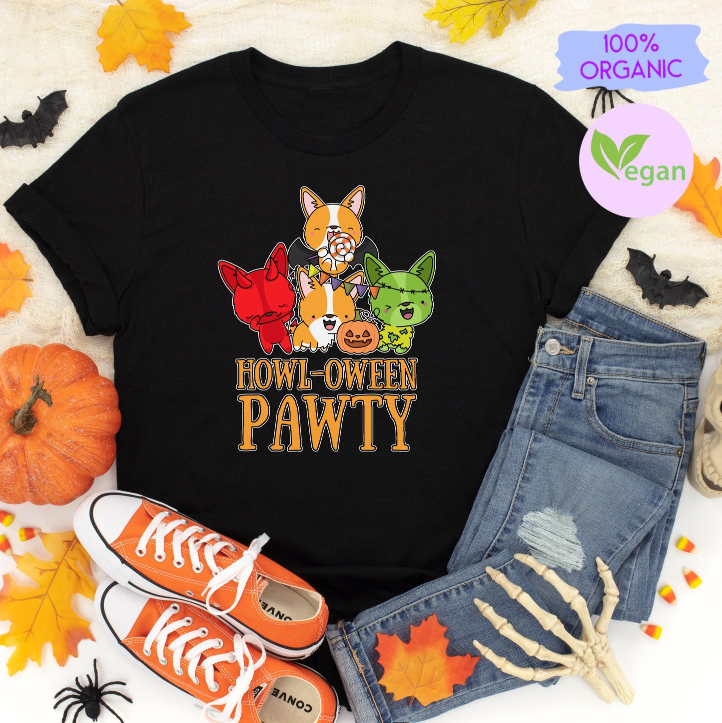 Halloween Dog Lover Vegan T shirt Halloween Gift For Dog Owner