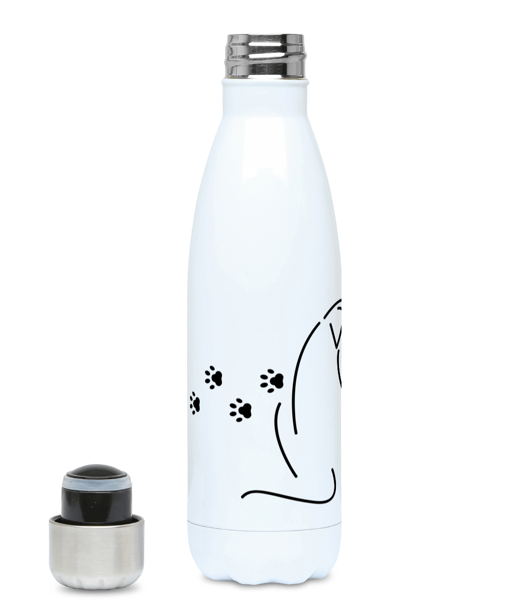 Dog Dad Line Art Paw Prints Dog Lover 500ml Water Bottle