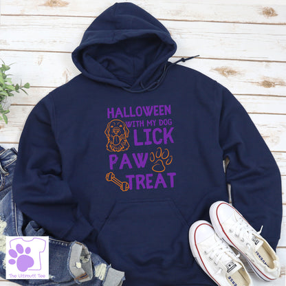 Trick Or Treat Dog Halloween Costume Dog Lover Hoodie navy