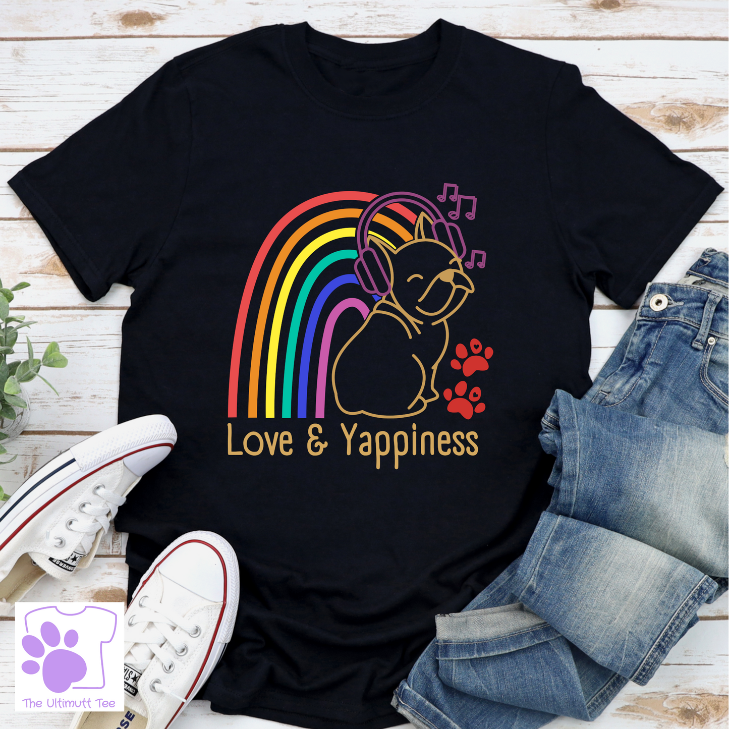 Rainbow Dog Tshirt Pride Dog Lover T shirt Cute Puppy Rainbow Dog Owner Gift