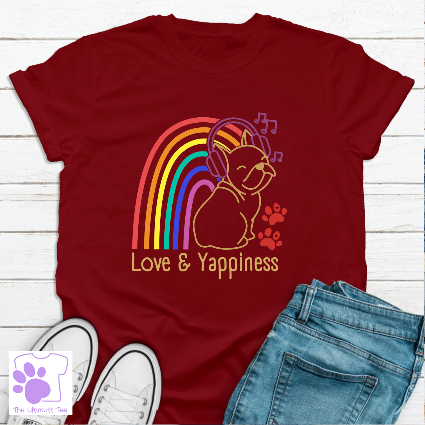 Rainbow Dog Tshirt Pride Dog Lover T shirt Cute Puppy Rainbow Dog Owner Gift