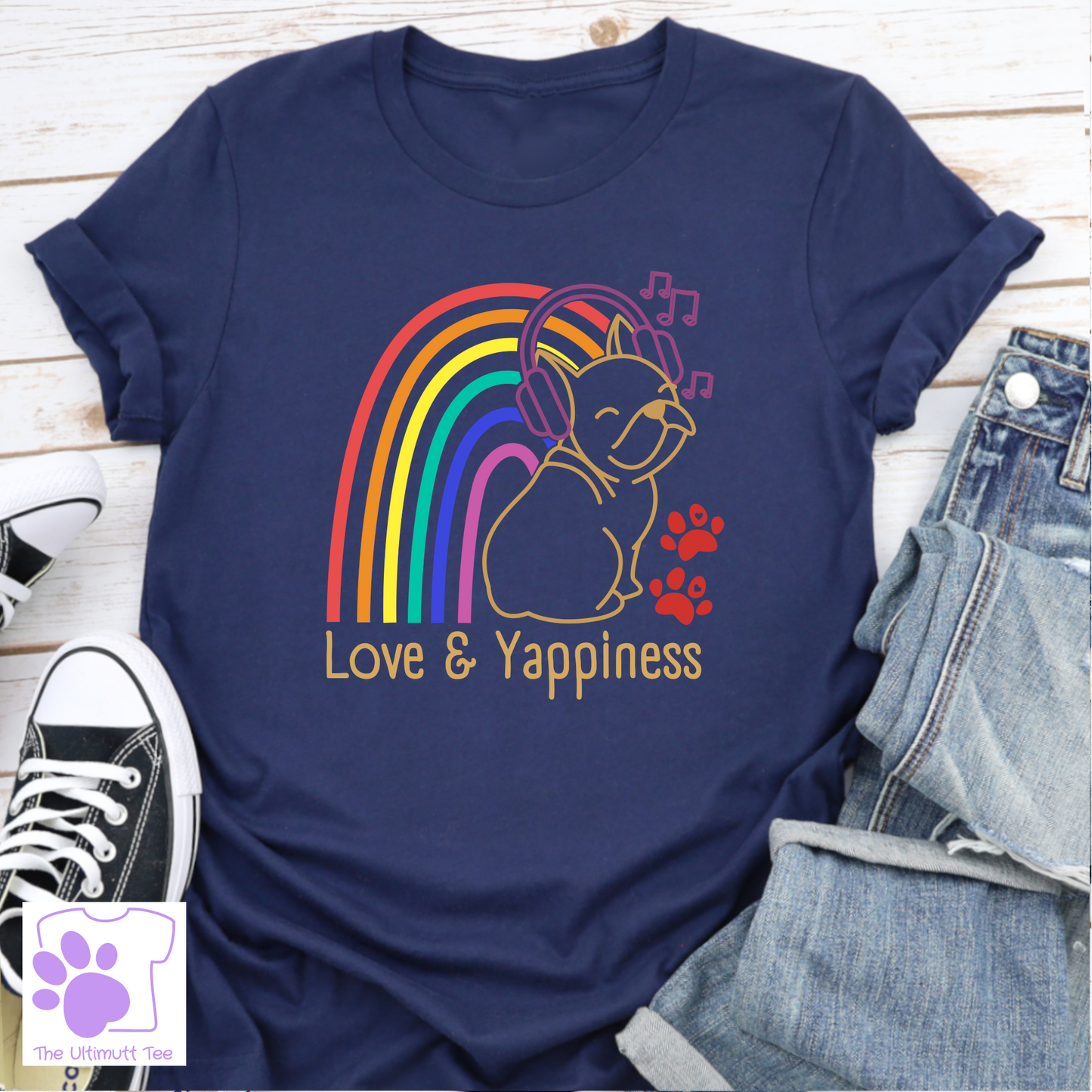 Rainbow Dog Tshirt Pride Dog Lover T shirt Cute Puppy Rainbow Dog Owner Gift