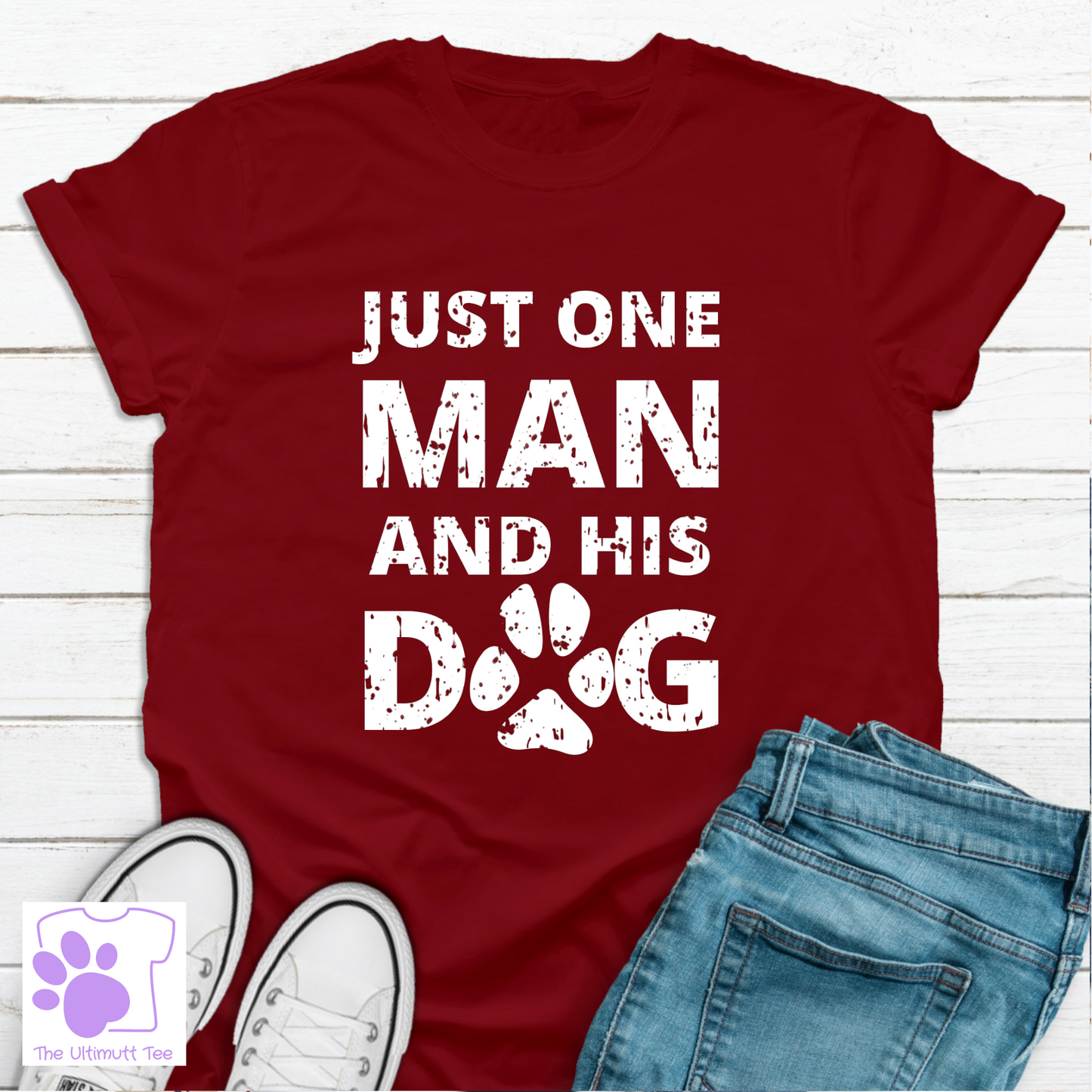 Dog Dad Tshirt Retro Paw Print Dog Lover T shirt Vintage Look Dog Owner Gift