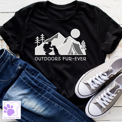 Outdoors Fur-Ever Camping Mountain Dog Lover Vegan T-shirt