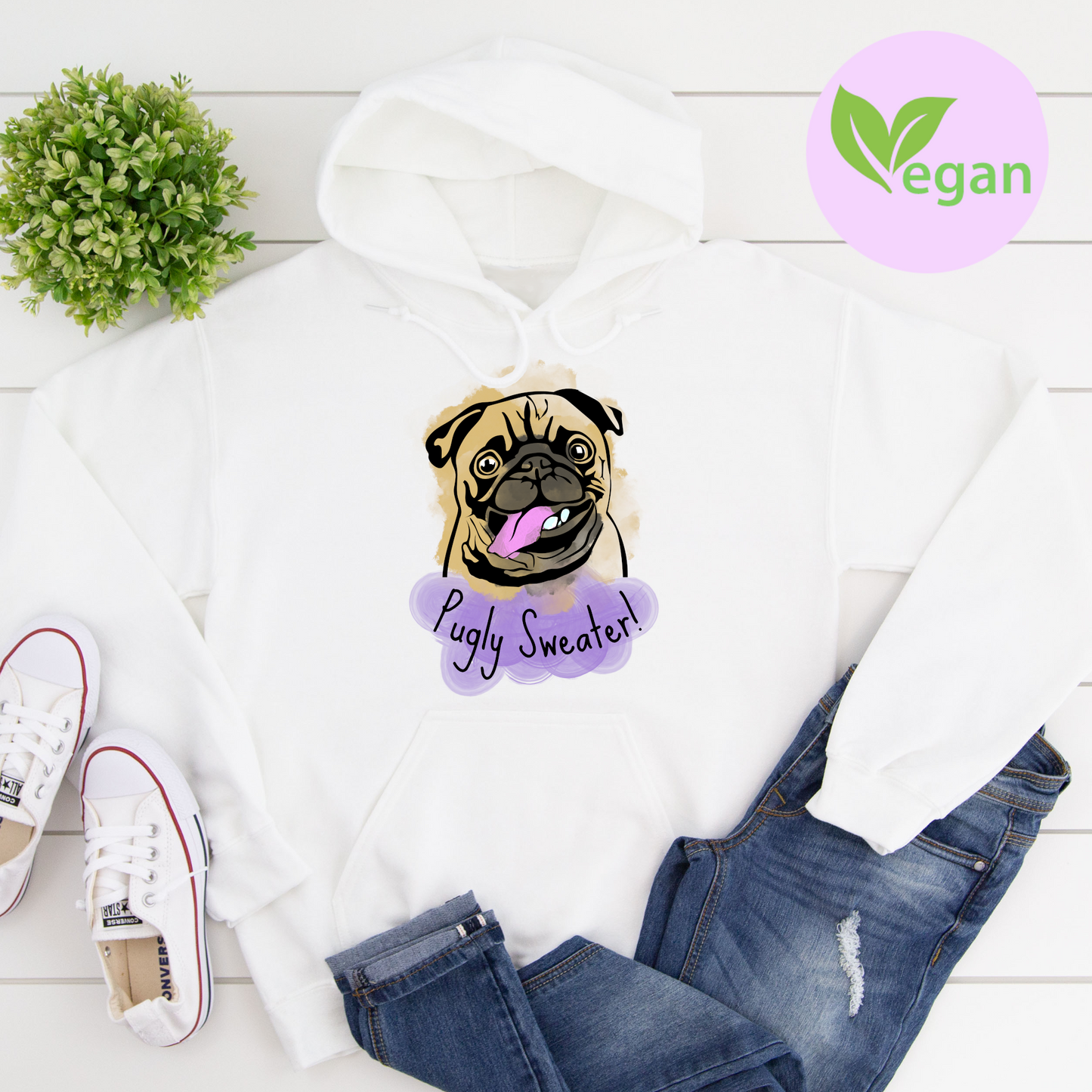 Pugly Sweater Pug Dog Lover Hoodie