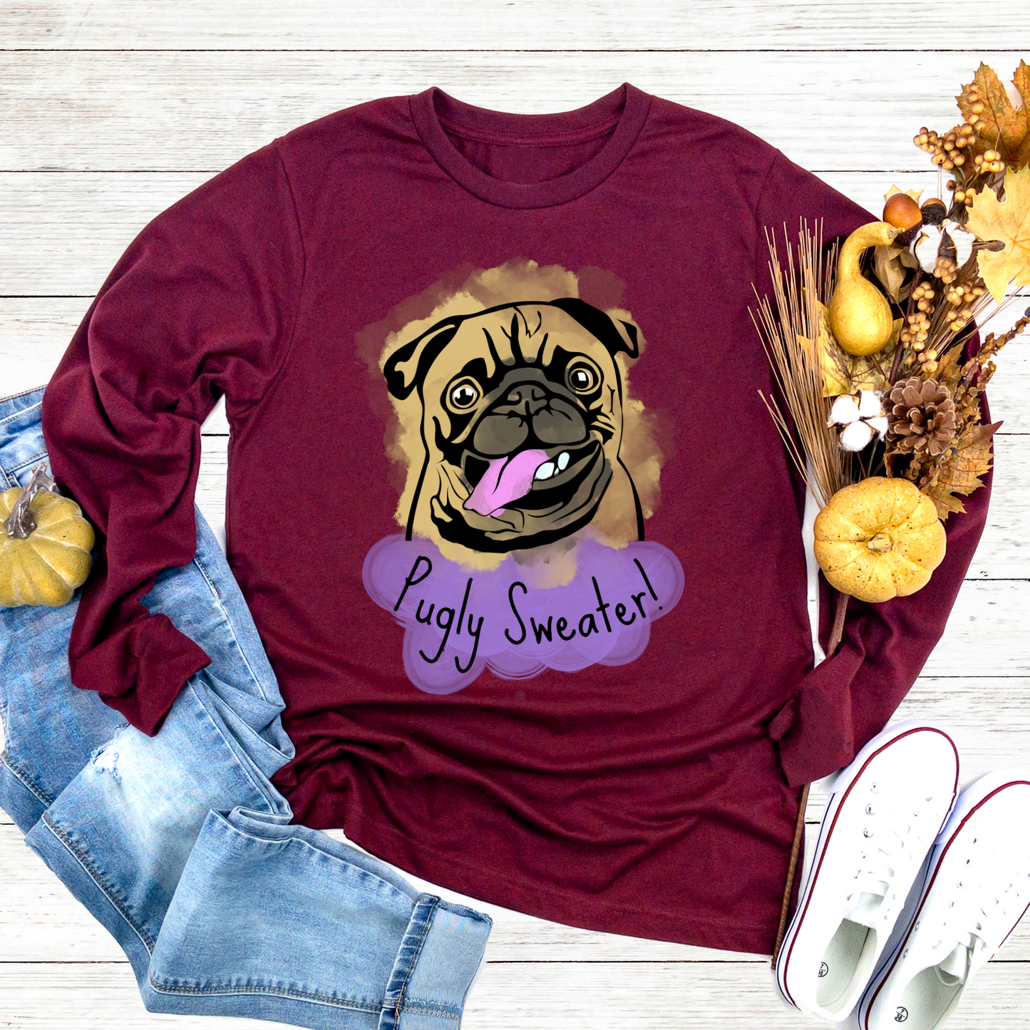 Pug sweatshirt on sale