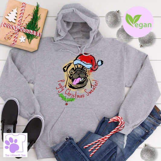 Pugly Christmas Sweater Pug Dog Lover Hoodie