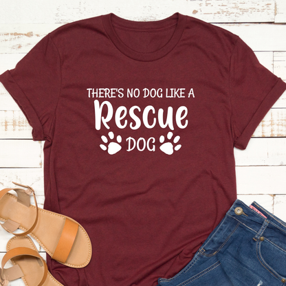 Rescue Dog Lover Tshirt Pawprints Shirt Rescue Dog Owner Dog Lover Gift