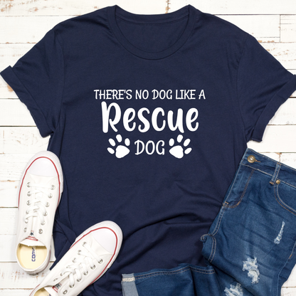 Rescue Dog Lover Tshirt Pawprints Shirt Rescue Dog Owner Dog Lover Gift