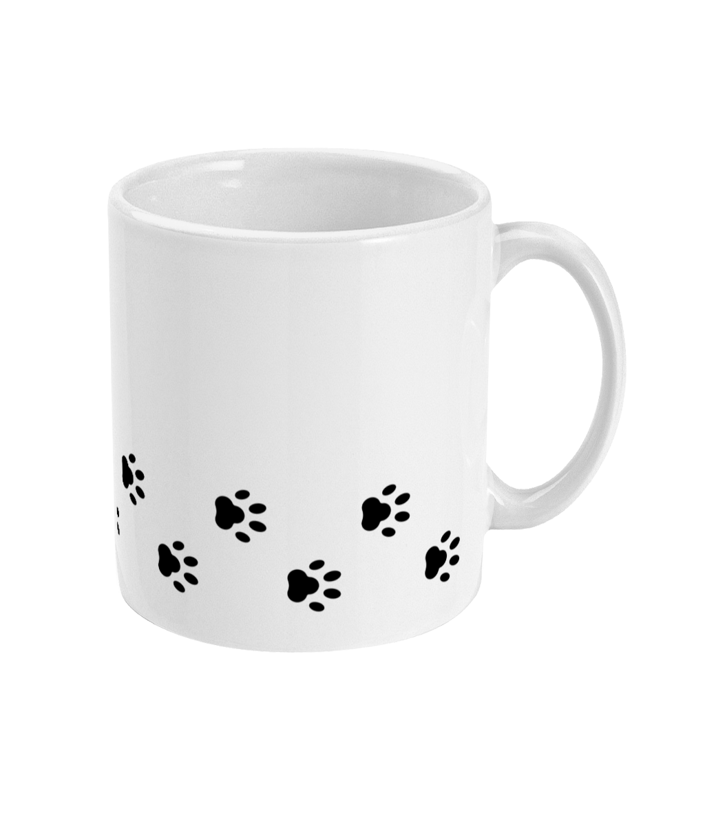 Dog Dad Coffee Mug Dog Lover Mug Dog Line Art Paw Print Dog Owner Gift