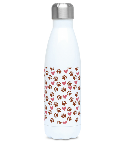 Pawprint Love Heart Dog Lover 500ml Water Bottle