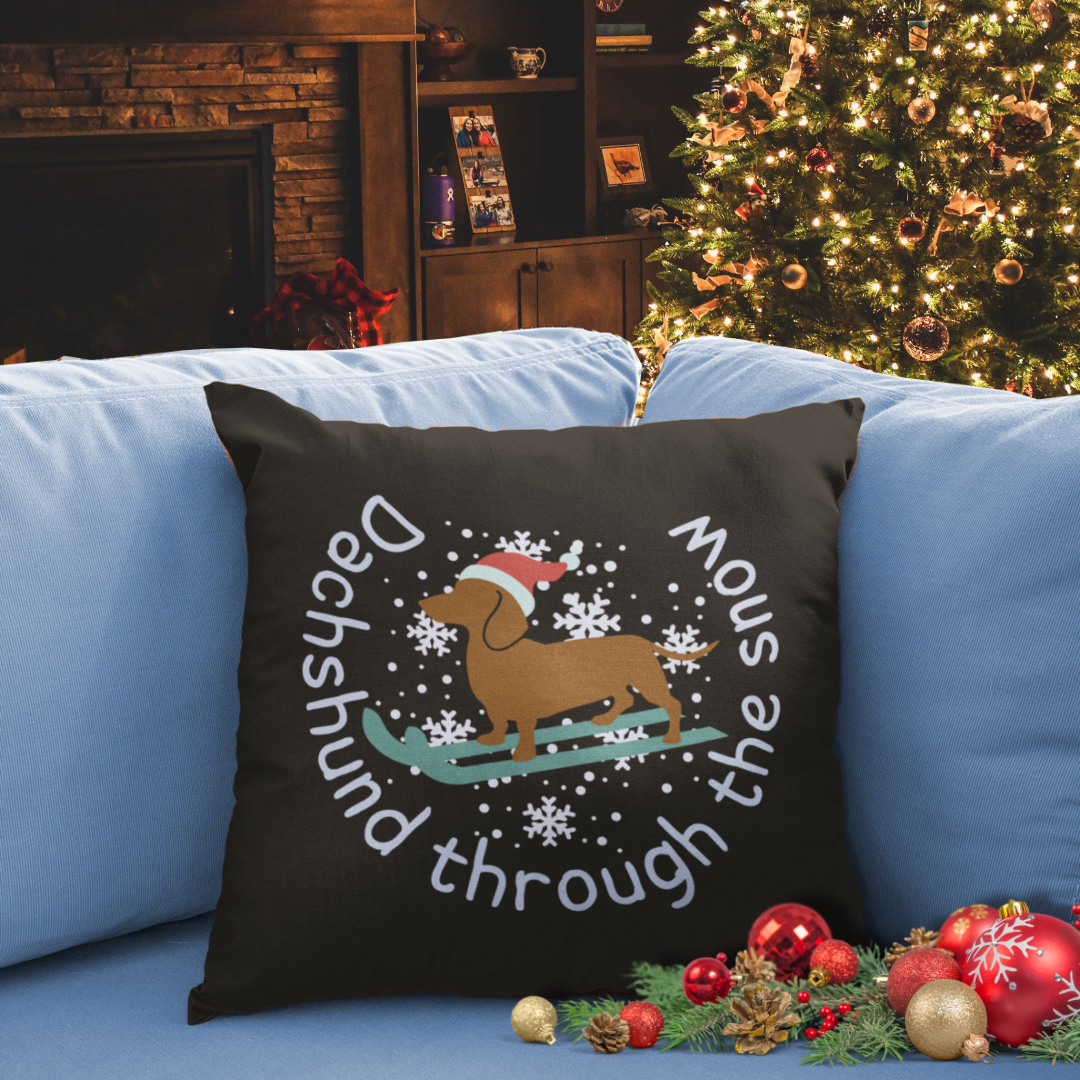 Dachshund Lover Christmas Cushion Dog Lover Throw Pillow Christmas Gift