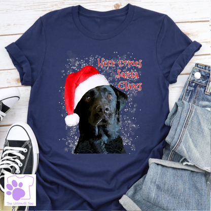 Black Labrador Christmas T shirt Festive Dog Lover Christmas Gift navy