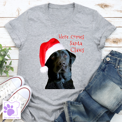 Black Labrador Christmas T shirt Festive Dog Lover Christmas Gift grey