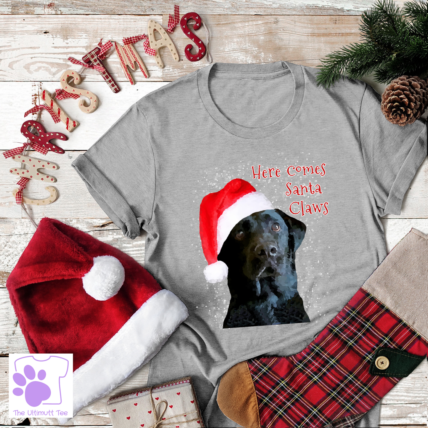 Black Labrador Christmas T shirt Festive Dog Lover Christmas Gift