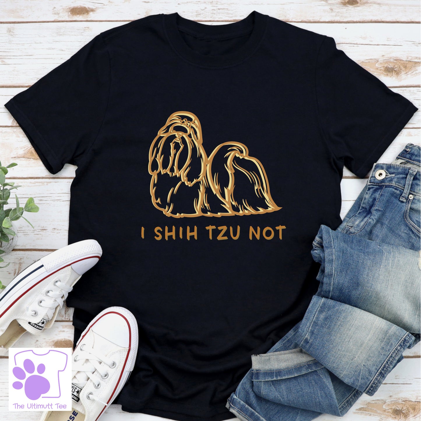 I Shih Tzu Not Dog Lover Slogan T shirt