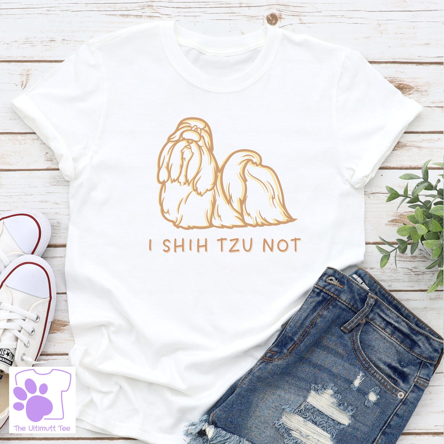 I Shih Tzu Not Dog Lover Slogan T shirt