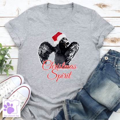 Angel dog Christmas spirit grey dog lover tshirt