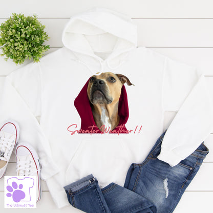 Sweater Weather Dog Jumper Dog Lover Slogan Hoodie