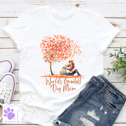 Dog Mum Tshirt Love Heart Shirt Dog Lover T shirt Gift For Mother's Day