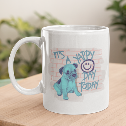 Cute Dog Lover Coffee Mug Graffiti Mug Dog Lover Gift Puppy Coffee Mug