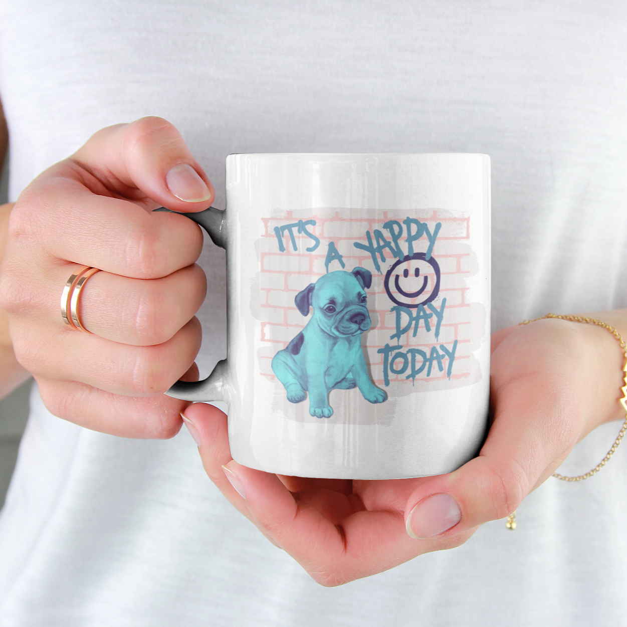 Cute Dog Lover Coffee Mug Graffiti Mug Dog Lover Gift Puppy Coffee Mug