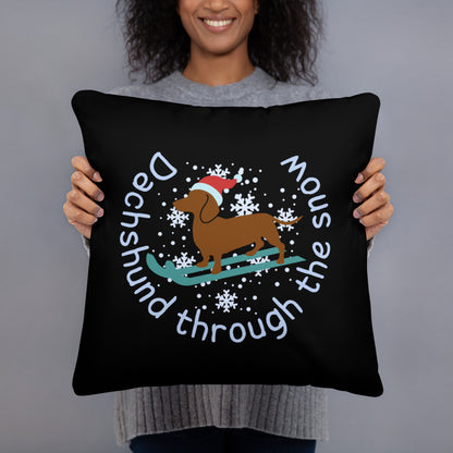 Dachshund Lover Christmas Cushion Dog Lover Throw Pillow Christmas Gift