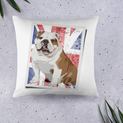 British Bulldog Dog Lover Throw Pillow Cushion Dog Owner Gift